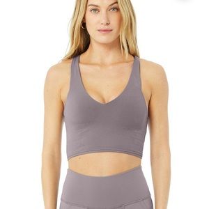 Alo yoga real bra tank in dusty lavender size M